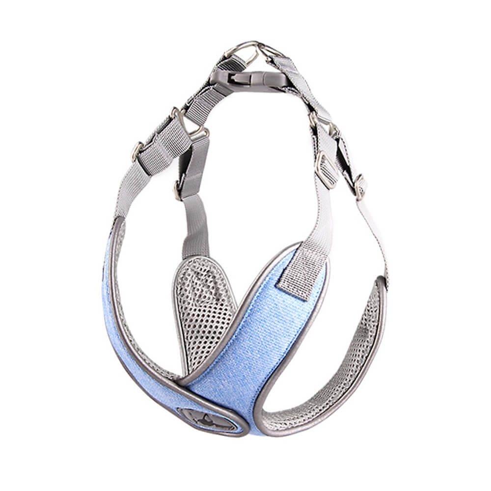 Breathable Reflective Vest Style Dog Leash and Chest Harness