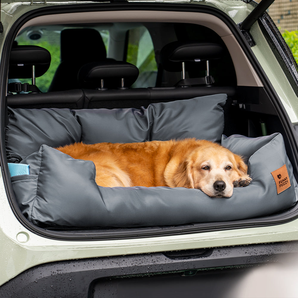 <tc>Asiento de coche para perros, asiento trasero protector para viaje - mediano y grande</tc>