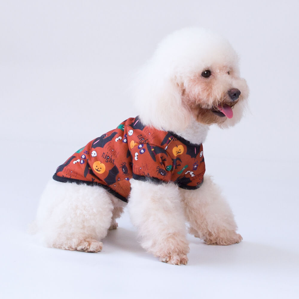 Serie de Halloween de nueva ropa estampada para mascotas