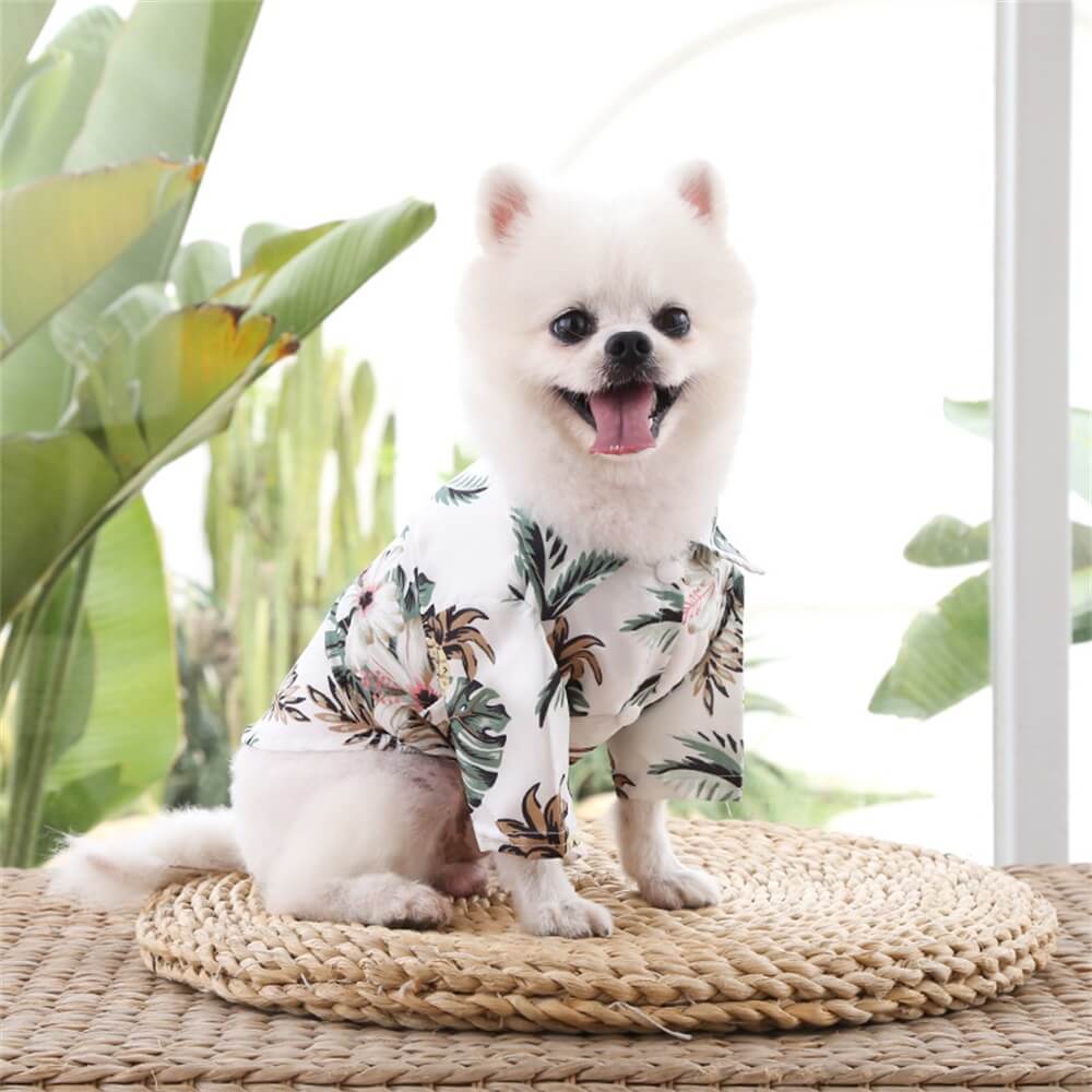 Camisa de piña para perros pequeños a medianos - Ropa ligera de verano hawaiana