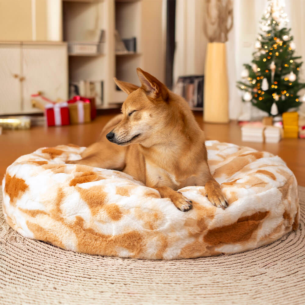 Camas redondas para perros Cloudy Fluffy Calming Donuts