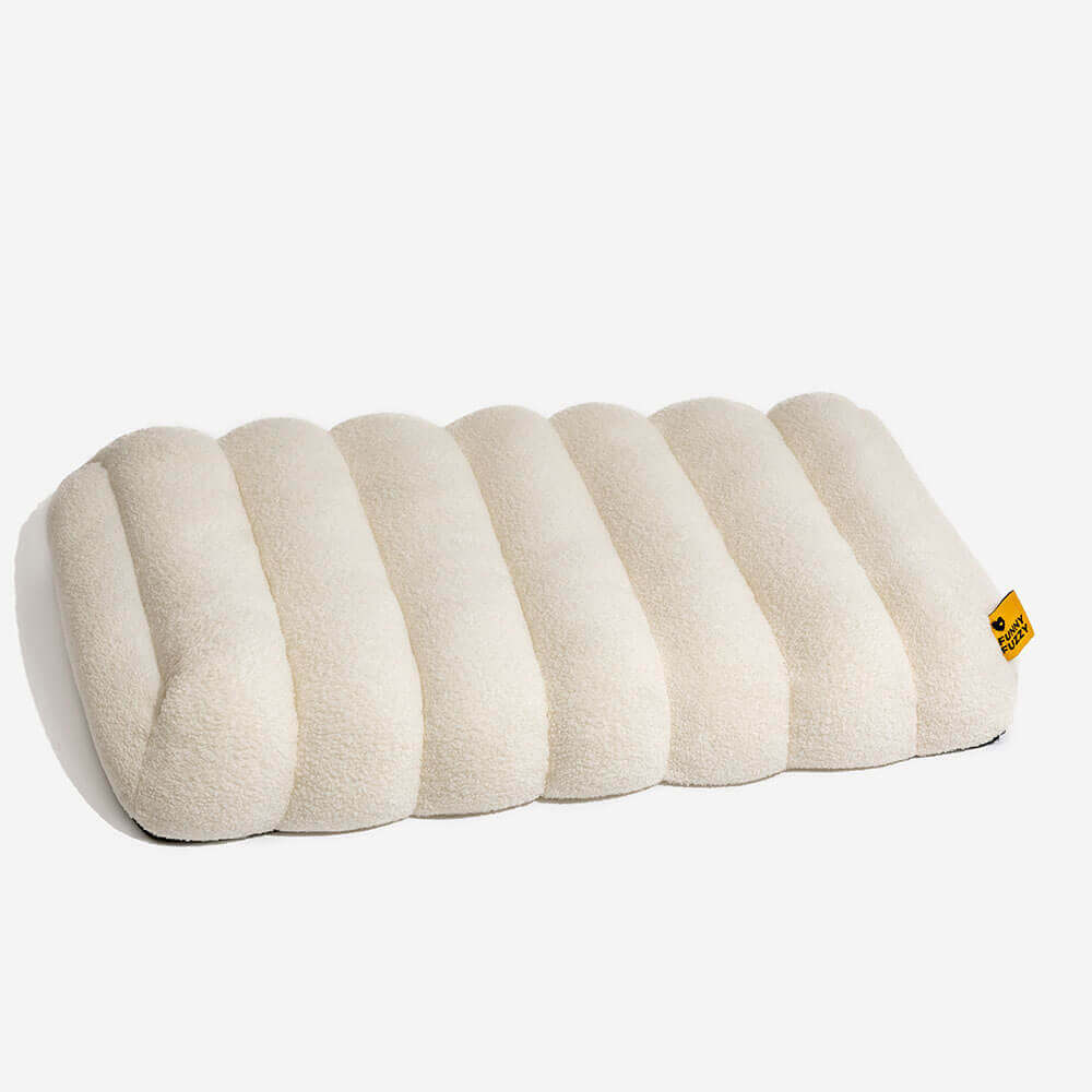 Large Washable Creamy Cozy Flat Dog Beds - Cheesecake