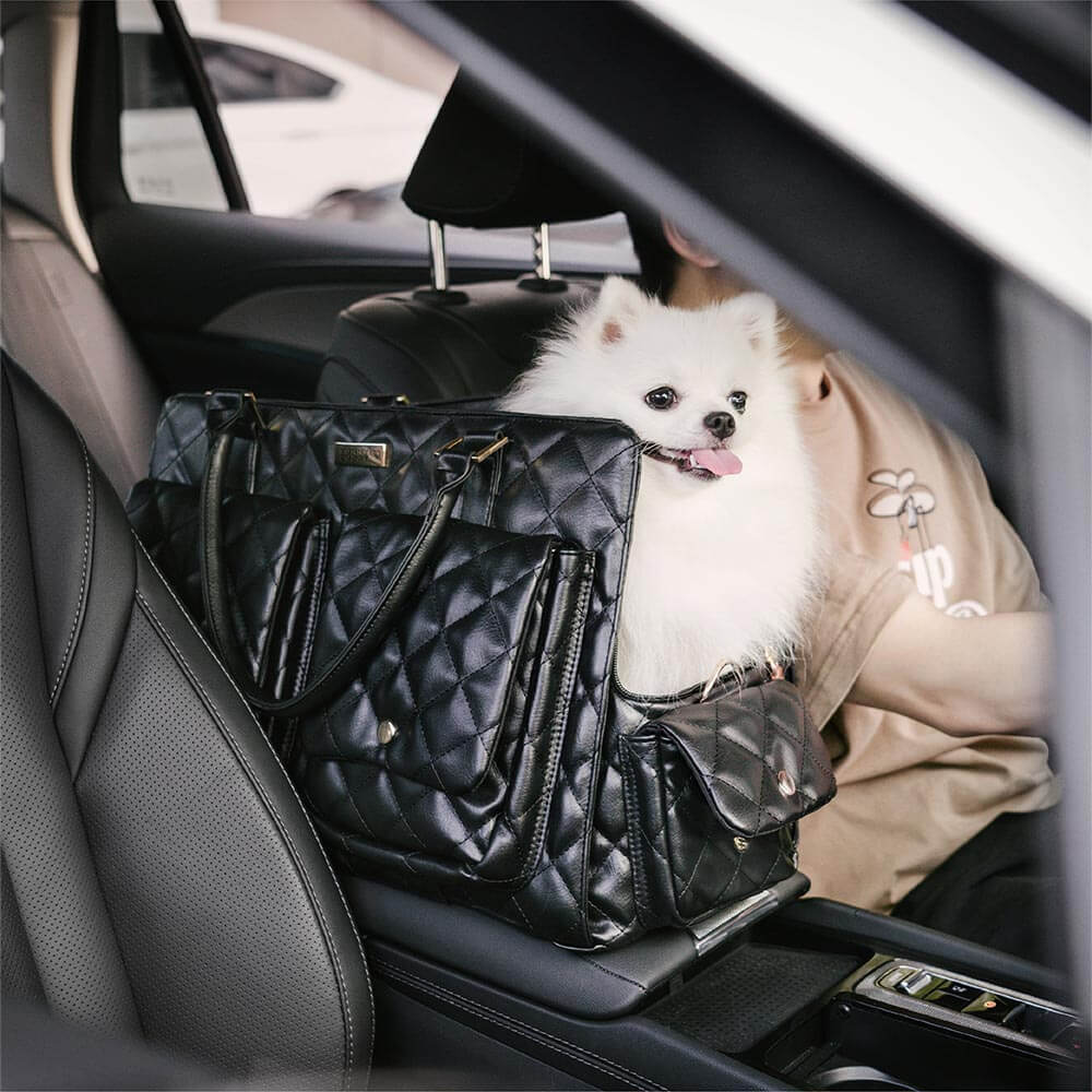 Grand sac de transport élégant et multifonctionnel pour animaux de compagnie, voyage partagé homme-chien - Queue errante