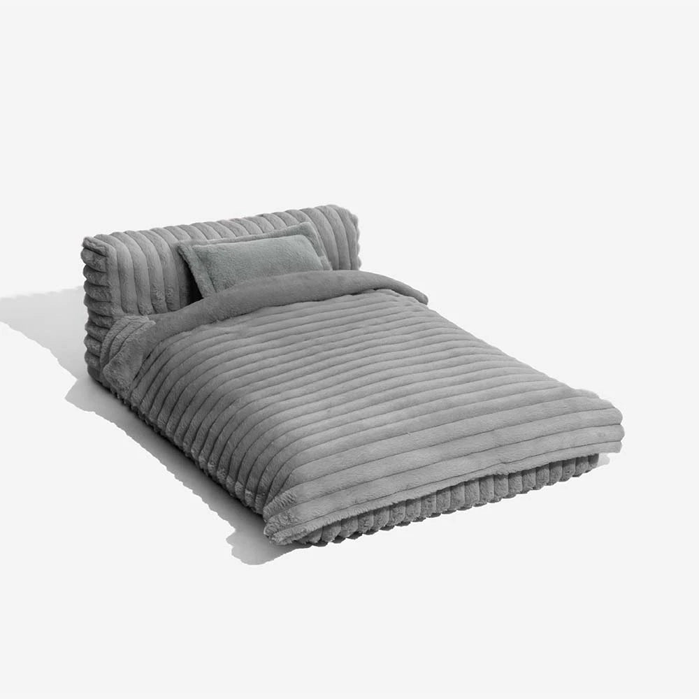 Mini Plush Home-Style Backrest Orthopedic Bed for Small Dogs - TinyNest