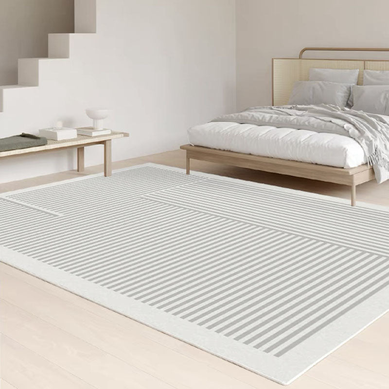 Tapis de salon aux lignes géométriques modernes, imperméable, pour animaux de compagnie