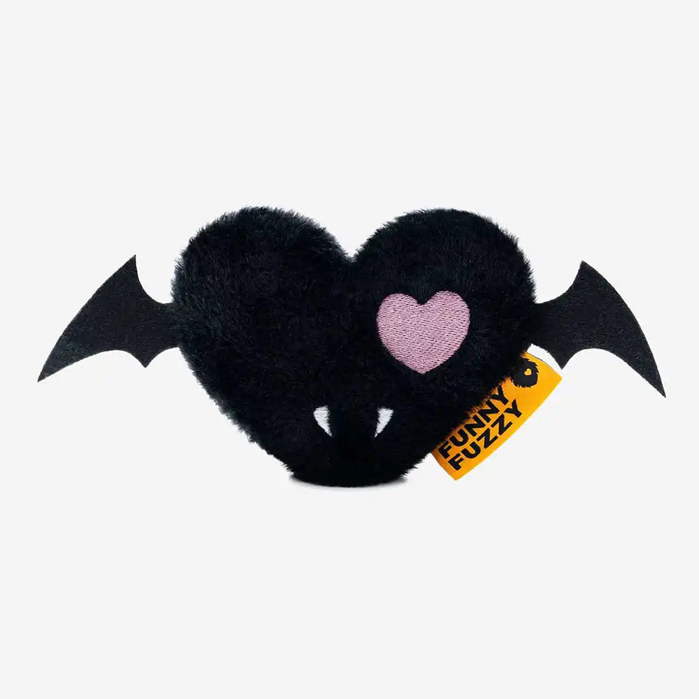 Halloween Plush Squeaky Dog Toy - Bat Heart