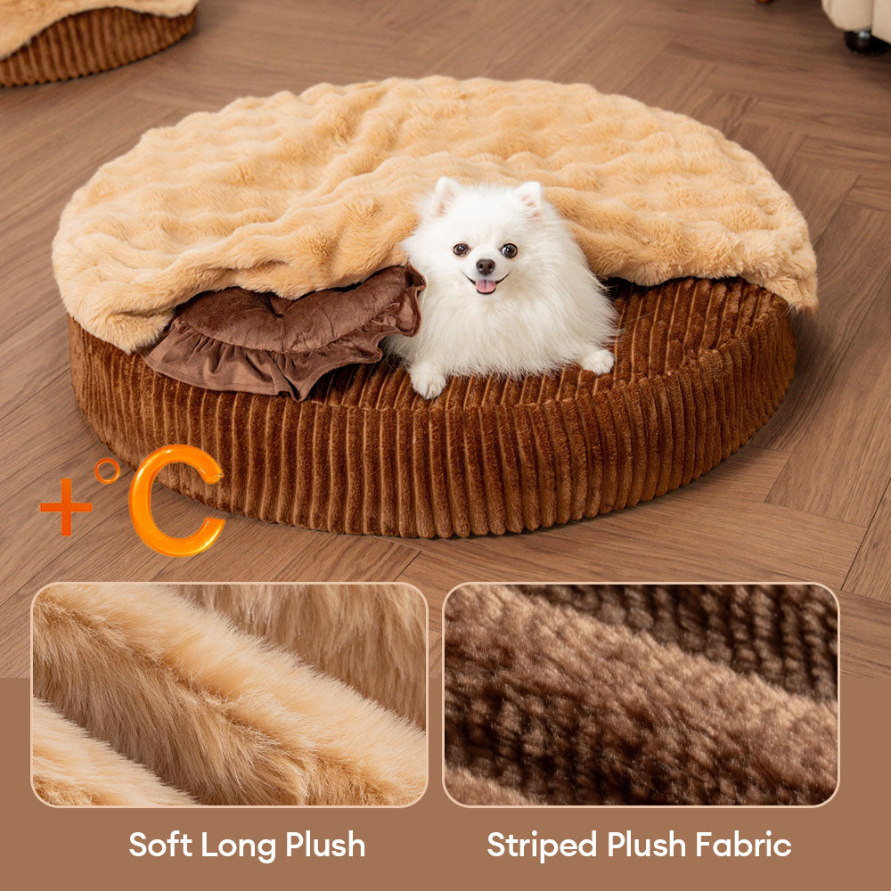Fluffy Cake-Shaped Detachable Plush Orthopedic Pet Bed – DreamBake