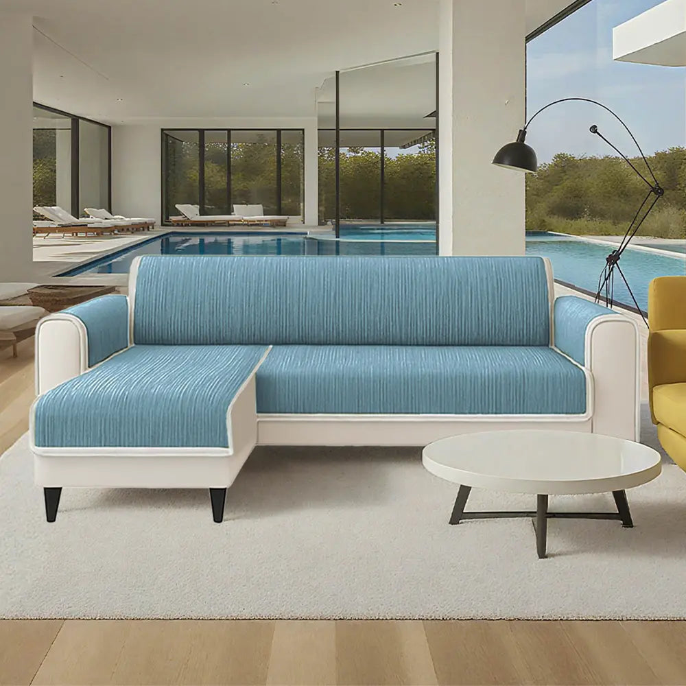 Ganzjahres-Anti-Rutsch-Streifen-Möbelschutz für Haustierteppiche mit Armlehnen-Couchbezug – Halten Sie sich ruhig