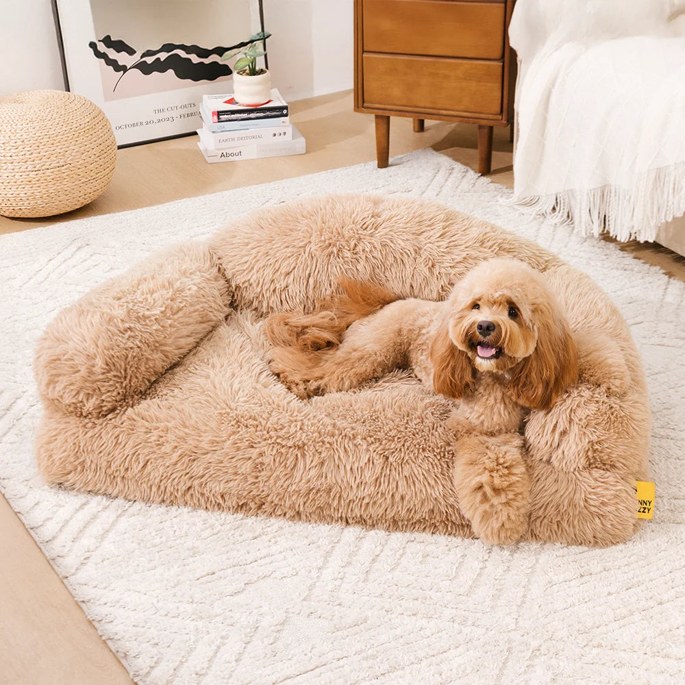 Plush Warm Removable Sponge Orthopedic Dog Sofa Bed - FluffyHaven