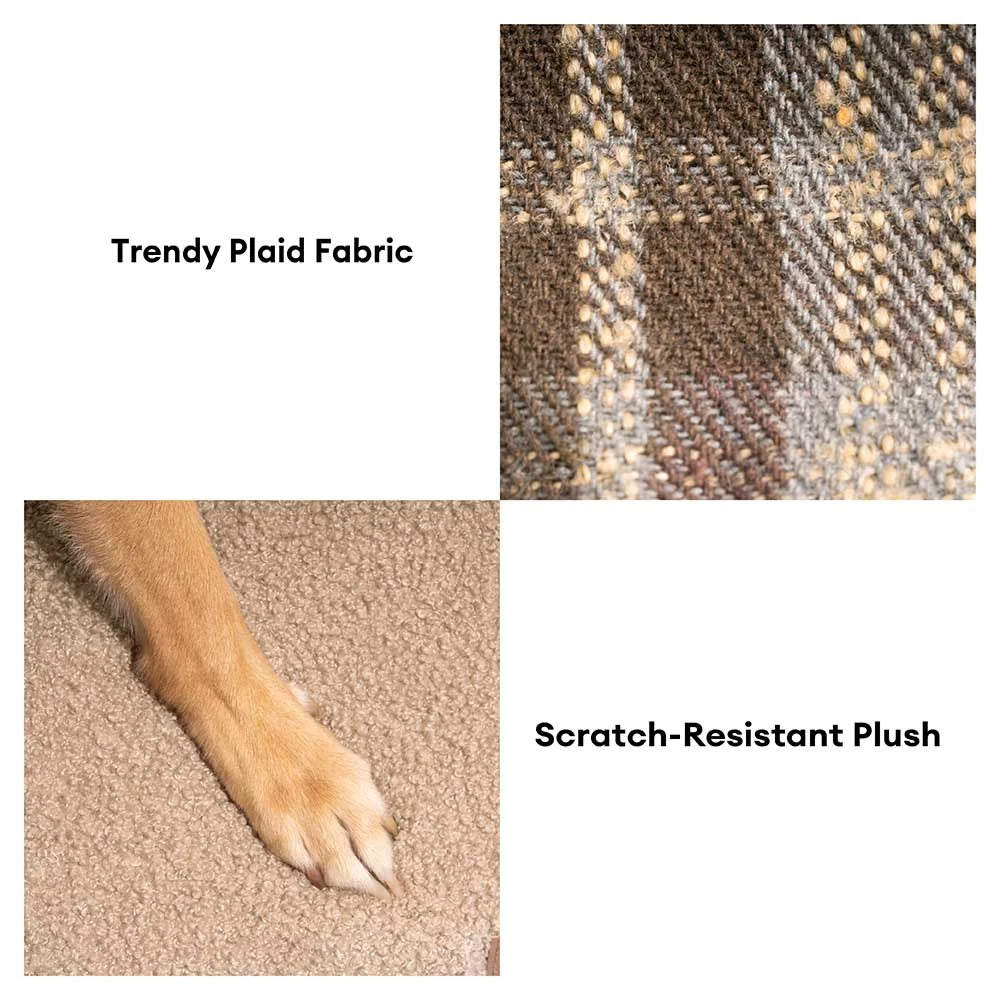 Escaleras de rampa para mascotas extraíbles de esponja de alta densidad a cuadros - COMFYCLIMB