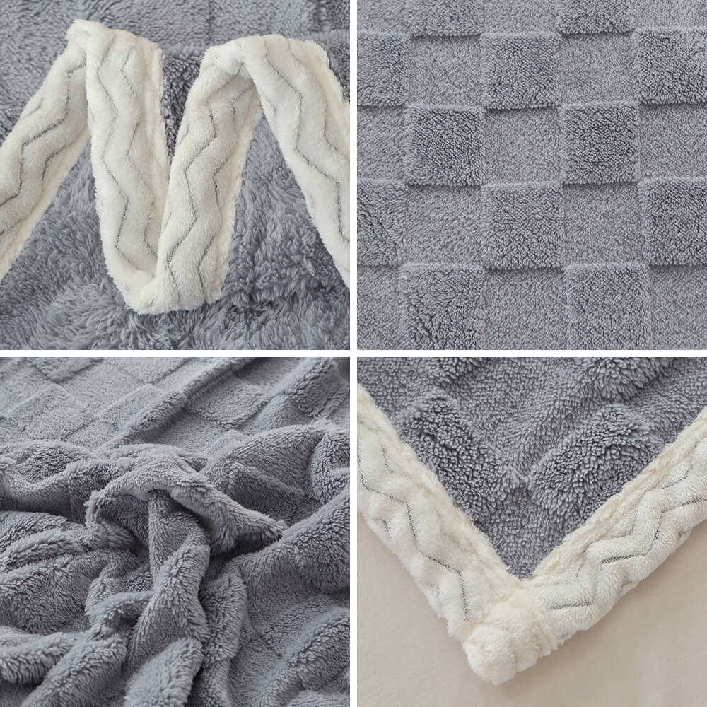 Versatile Checkerboard Super Soft Flannel Throw Blanket