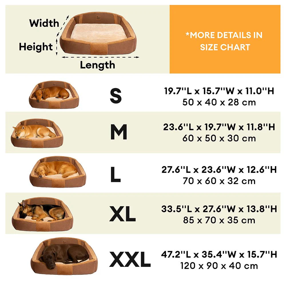 Vintage großes gemütliches beruhigendes Sofa-Hundebett