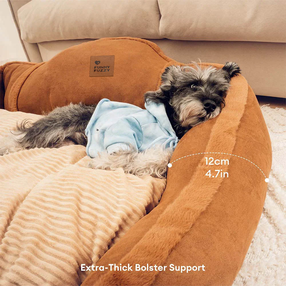 Vintage großes gemütliches beruhigendes Sofa-Hundebett