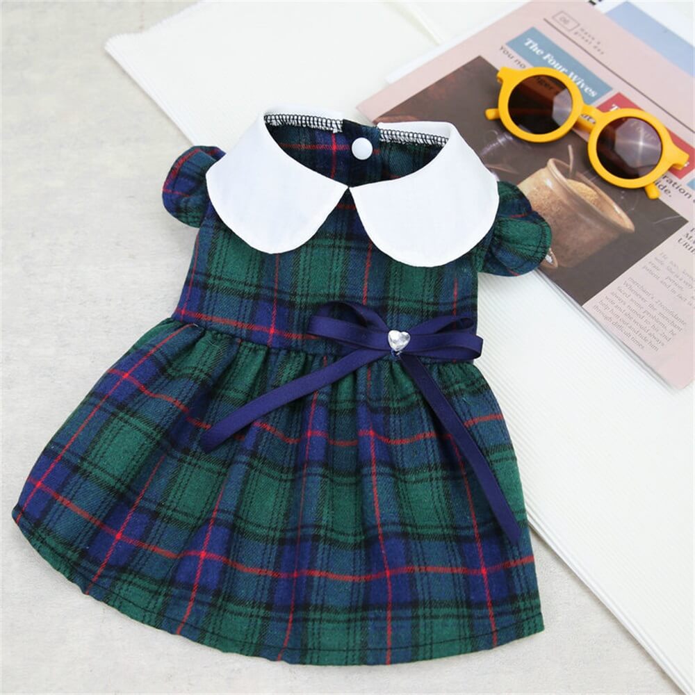 Elegant Plaid Dog Dress - Perfect for Special Occasions