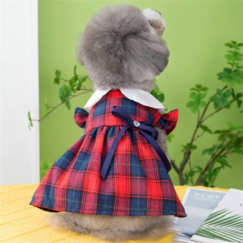 Elegant Plaid Dog Dress - Perfect for Special Occasions