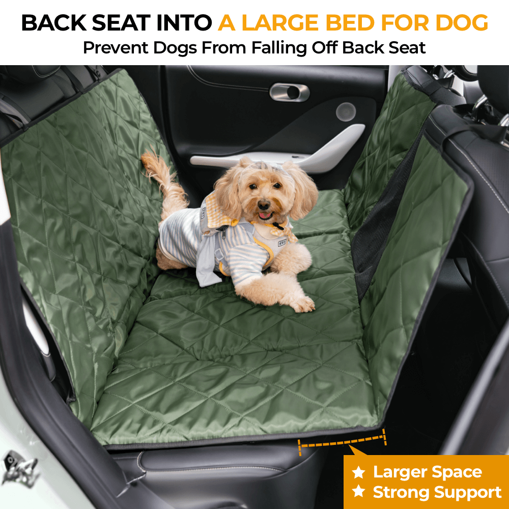 Cama plegable portátil e impermeable para asiento trasero de coche para perros de viaje