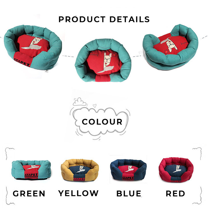 Cama cómoda para perros con colores contrastantes cálidos y de moda para todas las estaciones