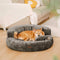 Luxe Diamond Velvet Removable Orthopedic Donut Dog Bed With Pillow - DreamNest