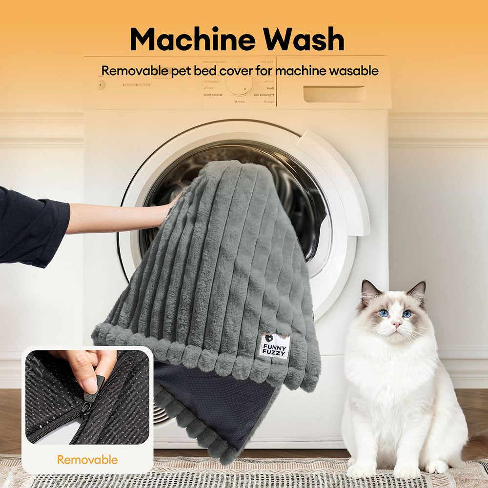 Fluffy Faux Rabbit Fur Washable Warm Pet Mat - ComfyEase