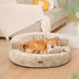 Luxe Diamond Velvet Removable Orthopedic Donut Dog Bed With Pillow - DreamNest