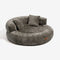 Luxe Diamond Velvet Removable Orthopedic Donut Dog Bed With Pillow - DreamNest