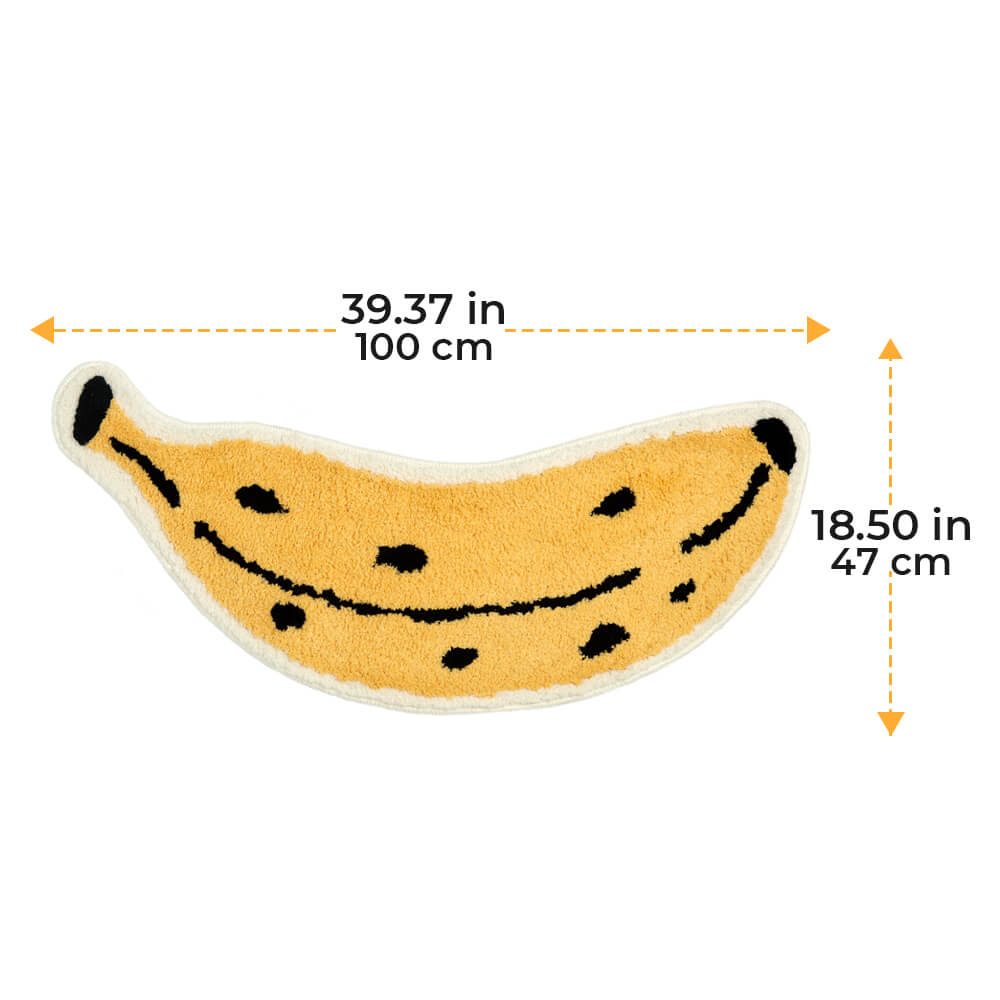 Banana Fruit Shape Multi-Functional Decorative Non-Slip Washable Home Rug