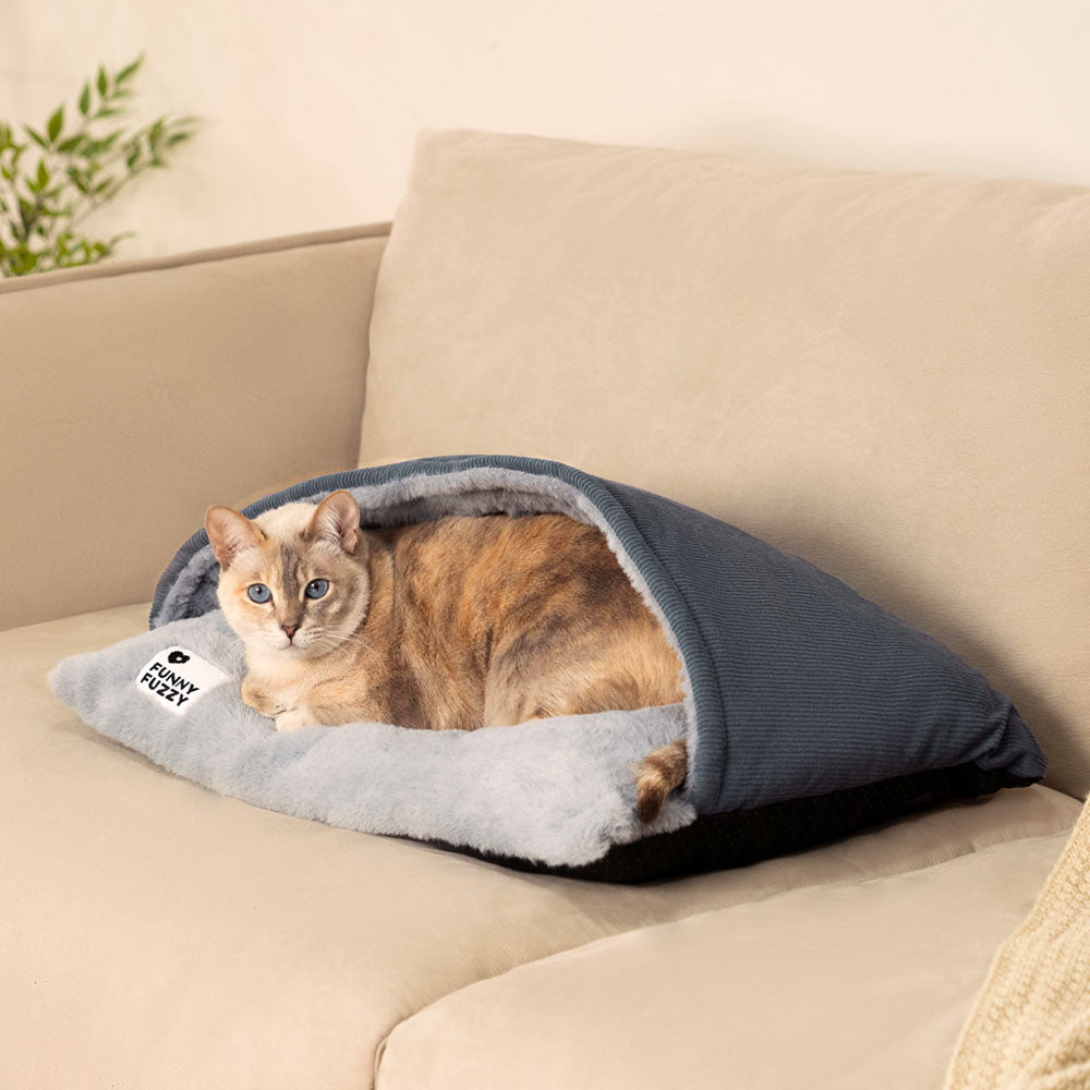 Cama para perros con saco de dormir para cachorros, extremadamente suave y difusa