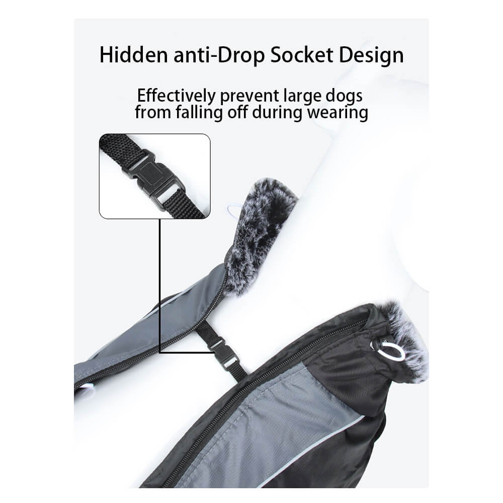 Reflective Windproof Winter Dog Coat - Ultimate Warmth and Safety for Large Dogs