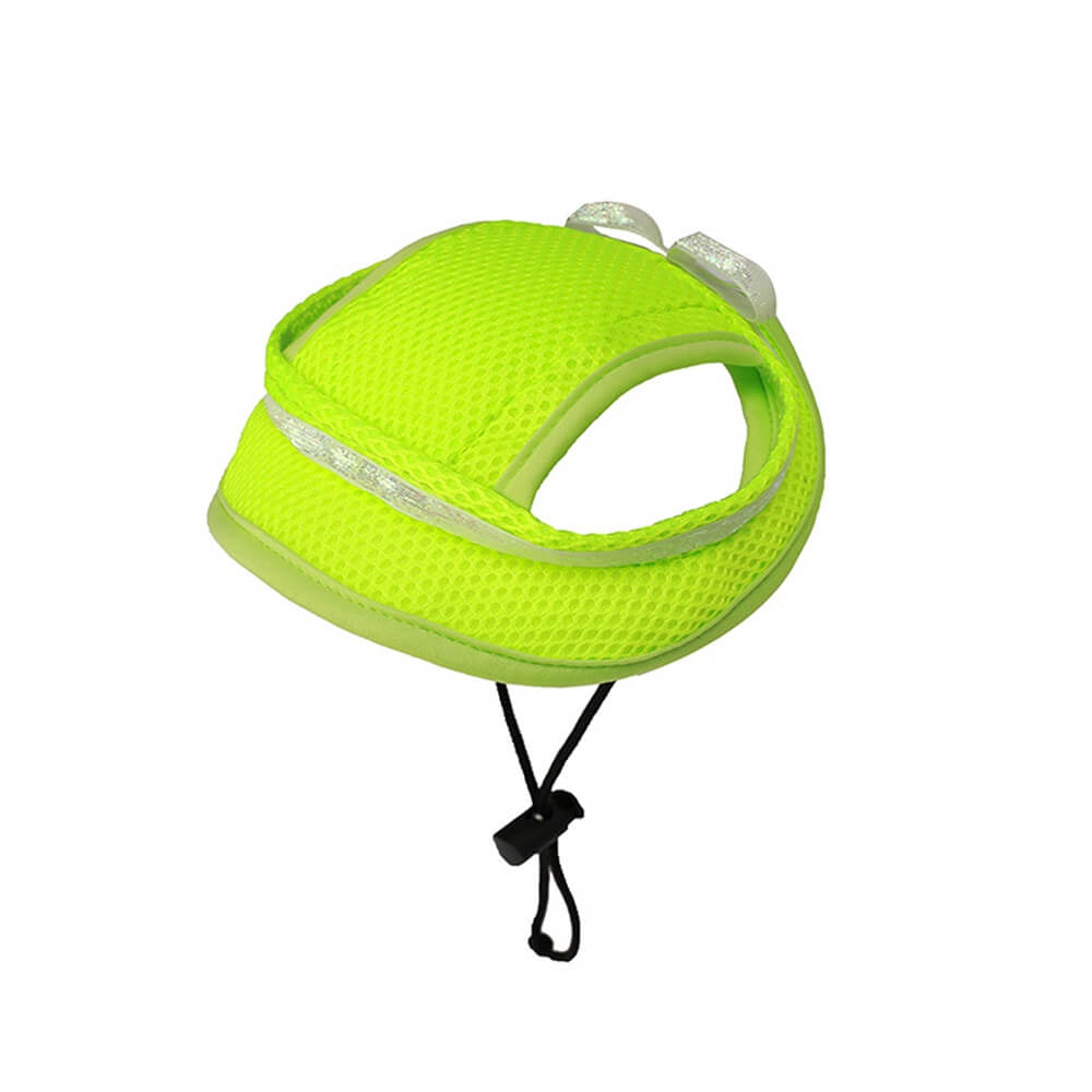 Accesorios para perros y gatos, cuerda ajustable, sombrero para el sol con orejas con fugas