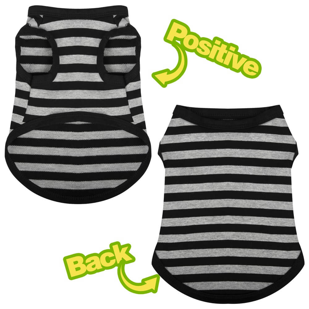 Summer Cotton Thin Striped Vest Pet Clothes