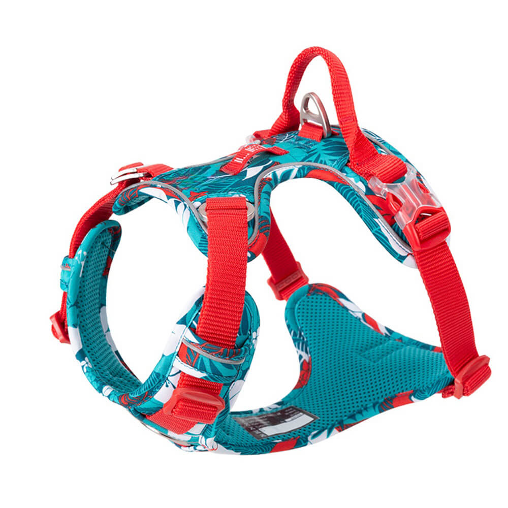 Camouflage Explosion-Proof Reflective Dog Harness with Navigation Light