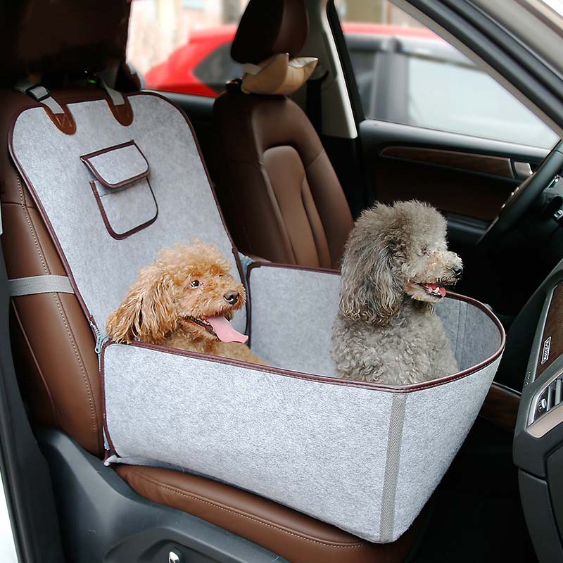 Nature Felt Fabric Dog Car Seat Cover Bed