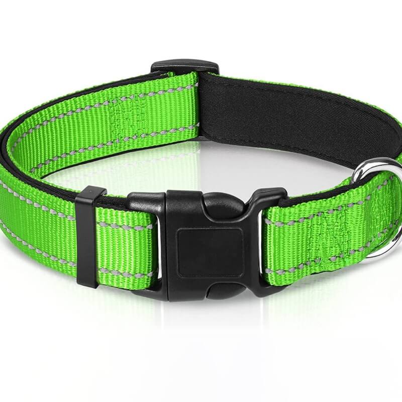 Collar de perro de nailon de seguridad reflectante ajustable