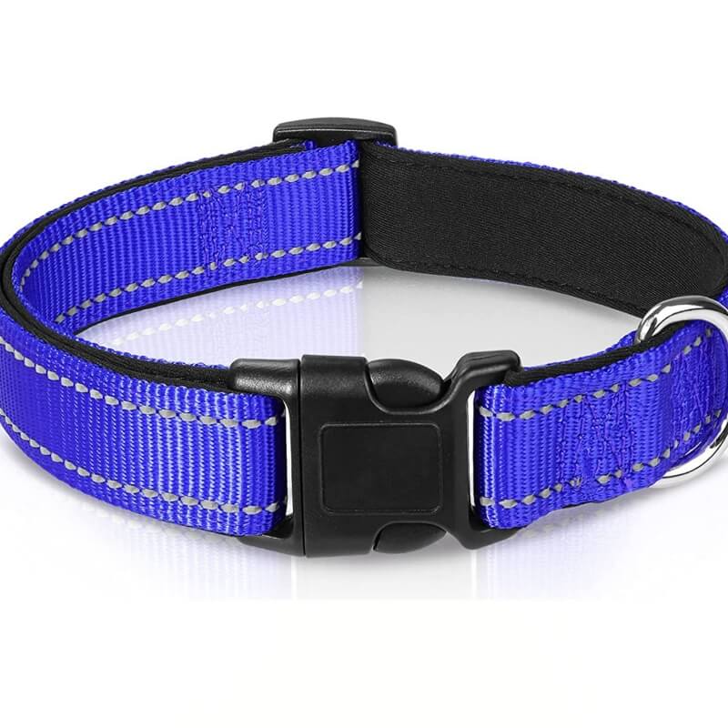 Collar de perro de nailon de seguridad reflectante ajustable