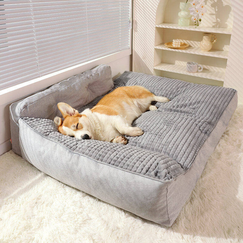 Funda de cama - Cama con almohada para perros y gatos, grande, lavable, gruesa, para todas las estaciones