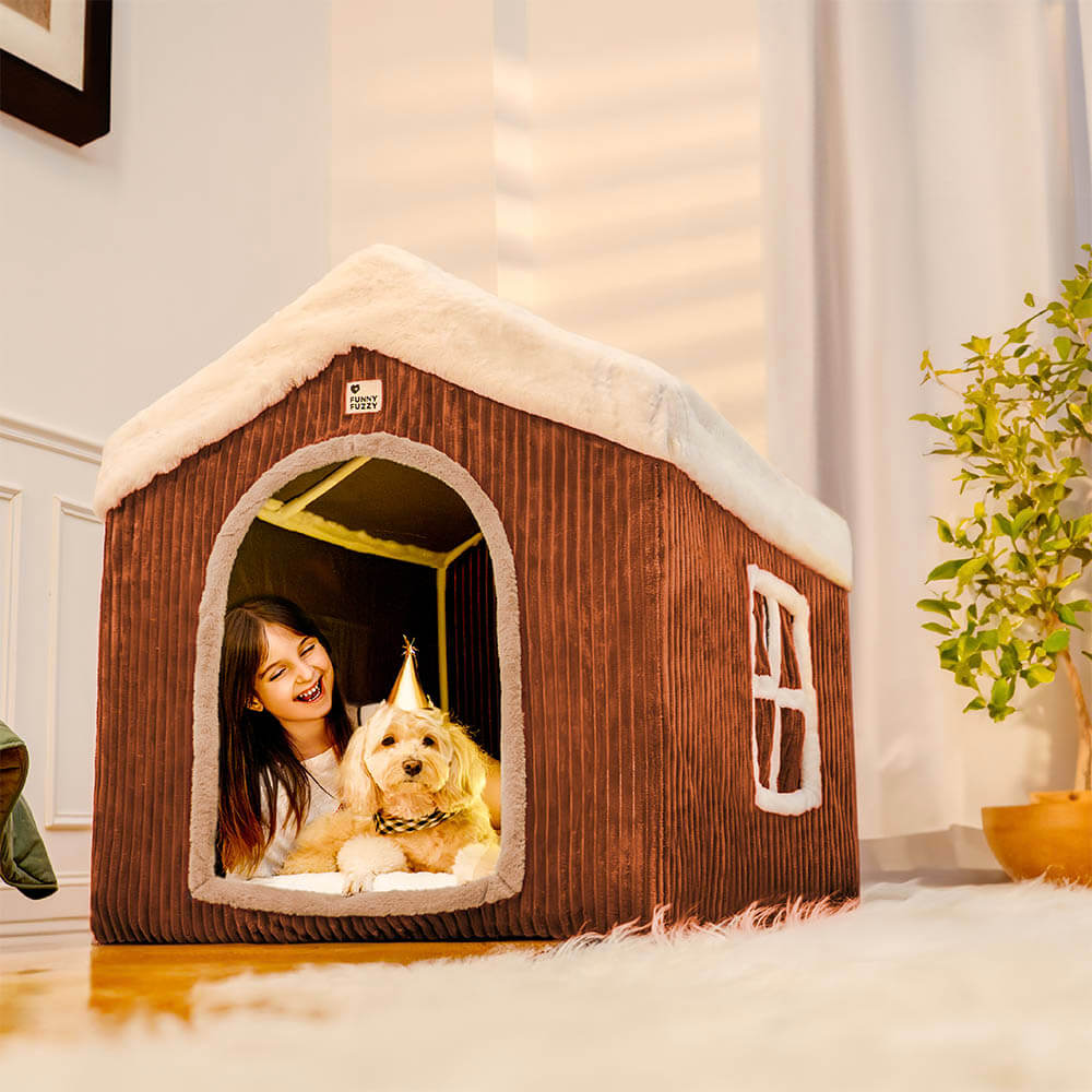 Maison de neige de Noël Chaleur confortable Grande niche pour chien