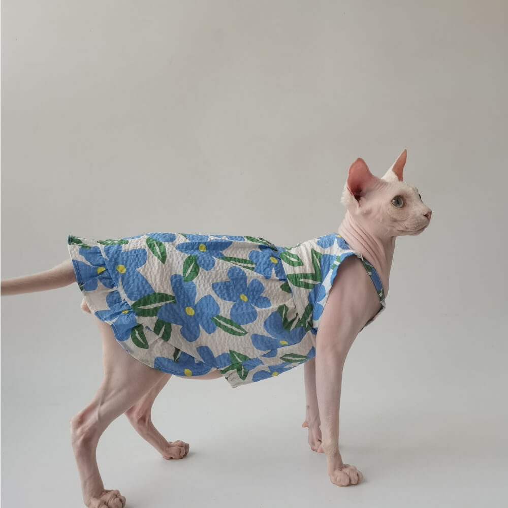 Charmante chemise florale pour animaux de compagnie et vêtements assortis du propriétaire