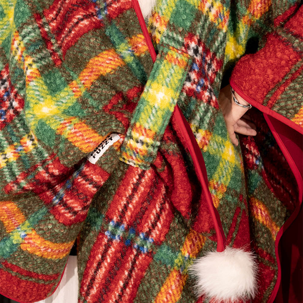 Classic Plaid Warmth Human & Dog Poncho - Festive Companions