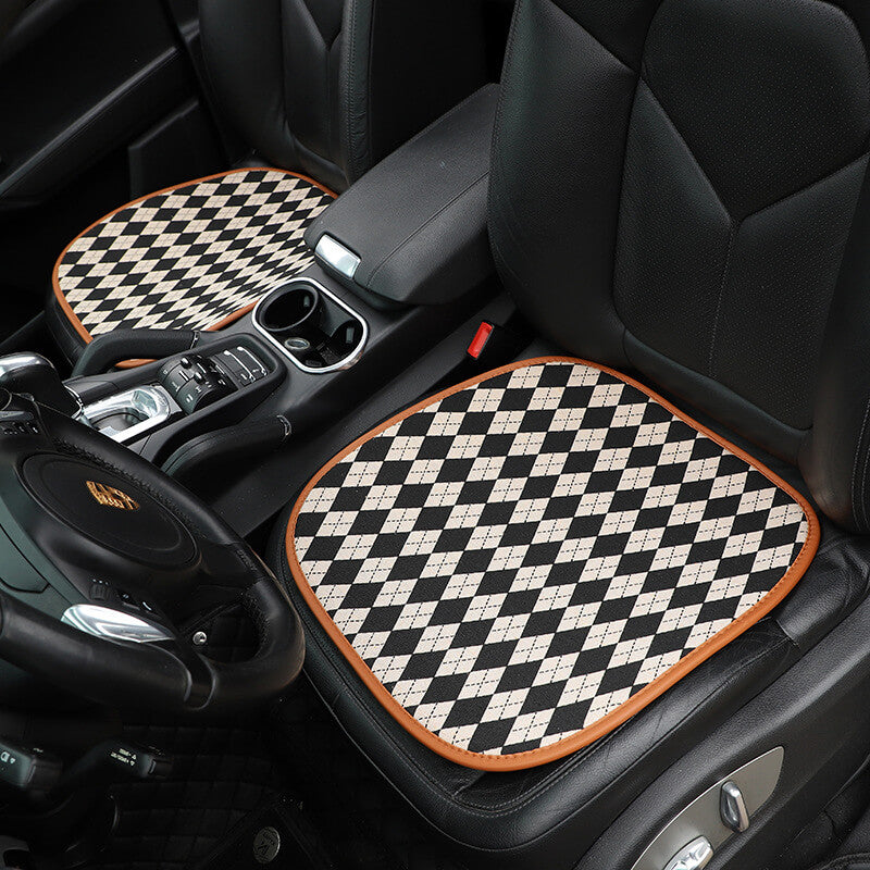 Classic Rhombus <tc><tc>Color</tc></tc> Juego completo de fundas para asiento delantero de coche antideslizantes a juego