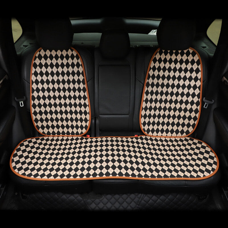 Classic Rhombus <tc><tc>Color</tc></tc> Juego completo de fundas para asiento delantero de coche antideslizantes a juego