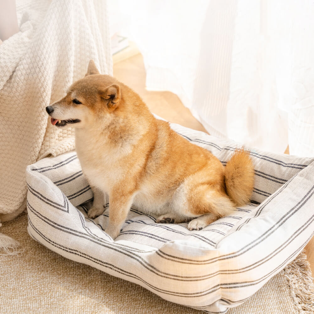 Classic Stripe All Seasons Breathable Dog Bed