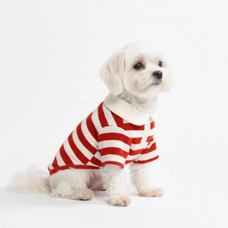 Classic Striped Polo Dog Shirts