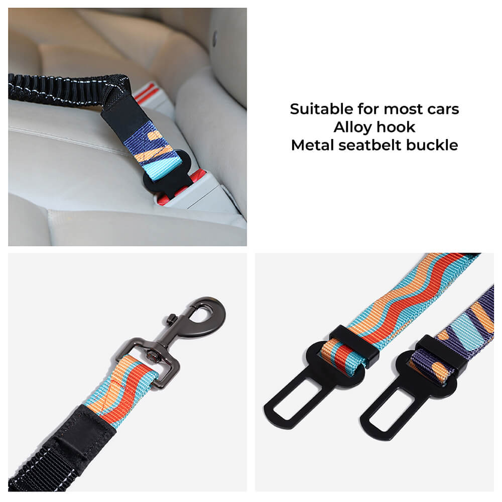 Colorful Buffer Adjustable Cool Dog Accessories Car Seat Belt