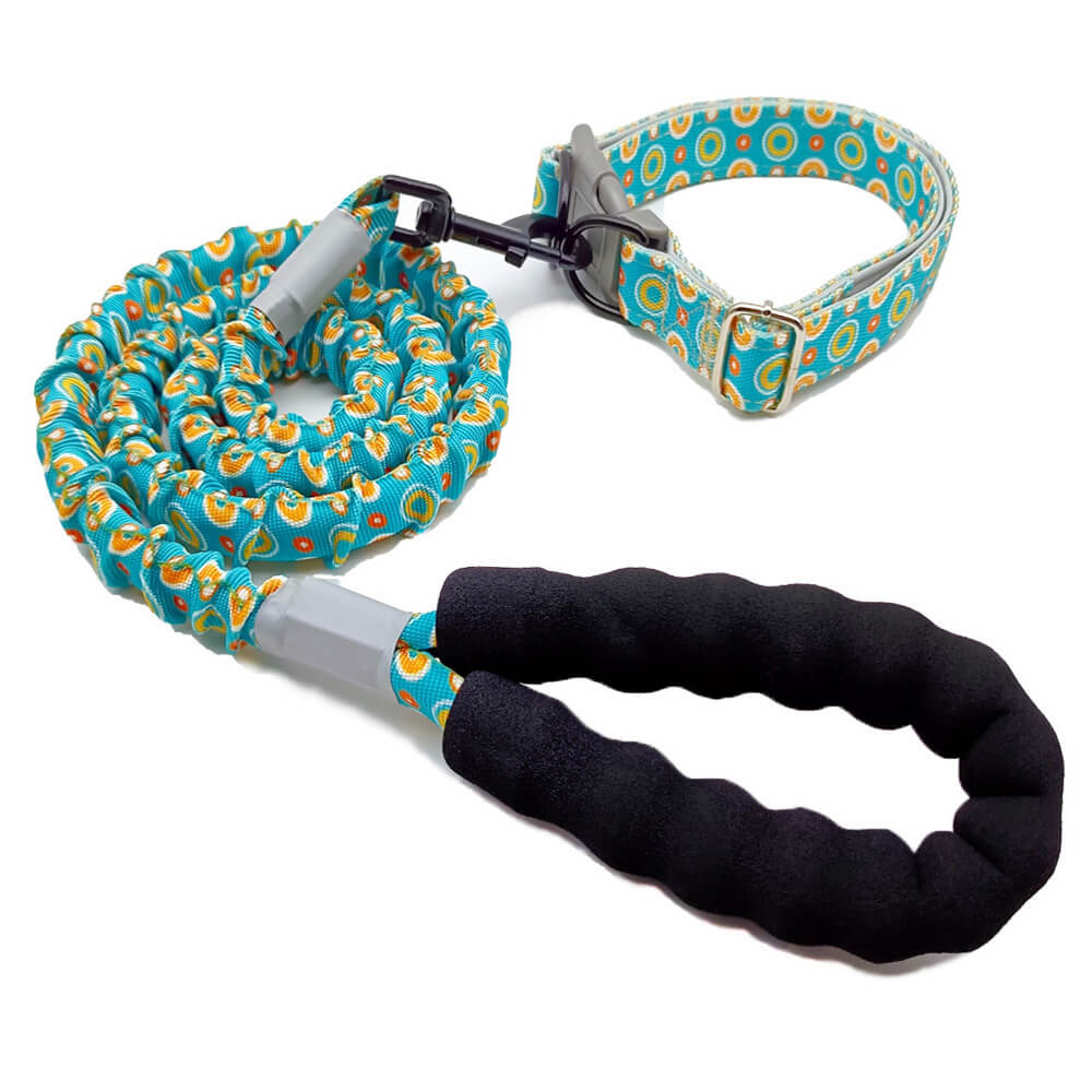 <tc>Color</tc>Correa y collar para perros grandes con cuerda de tracción de alta elasticidad