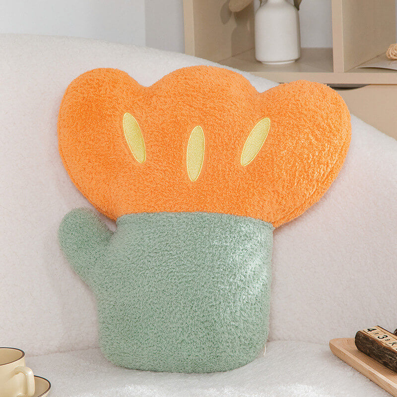 Coussin de canapé en polaire Teddy doux pour la peau à fleurs colorées