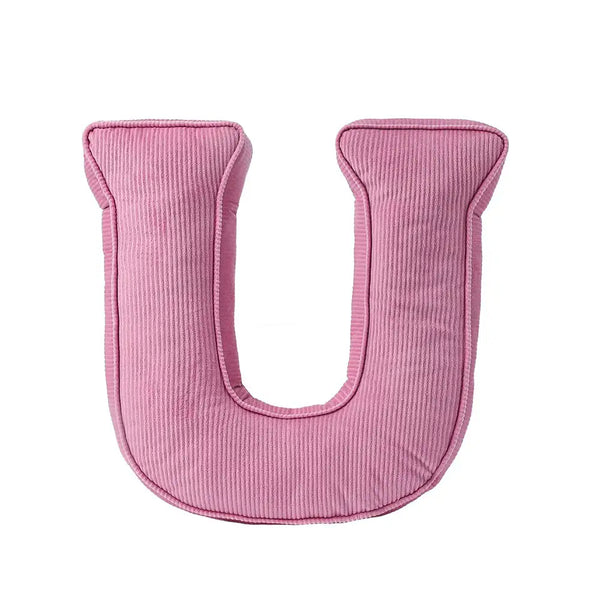 Corduroy Soft Hugging Letter Sofa Pillow