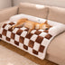 Cozy Plaid Patchwork Pet Mat Furniture Protector Couch Cover