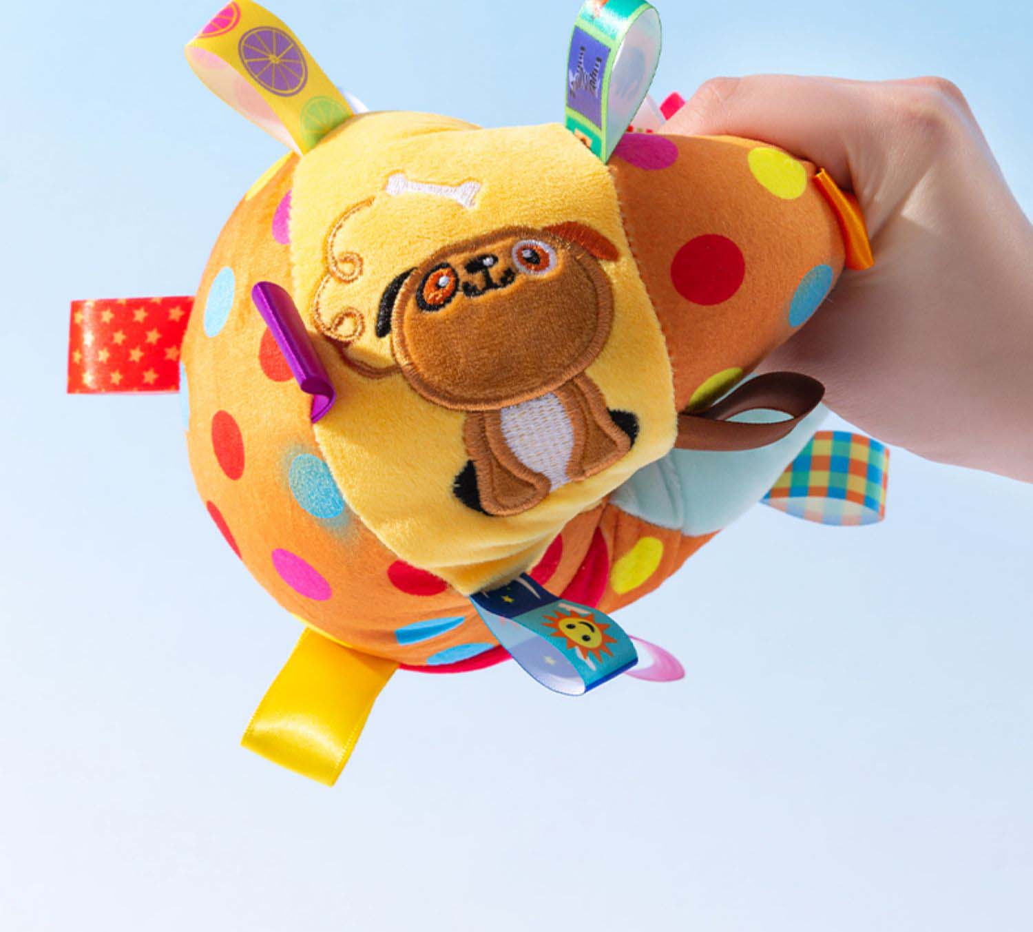 Jouets interactifs pour chiens, boule grinçante brodée mignonne