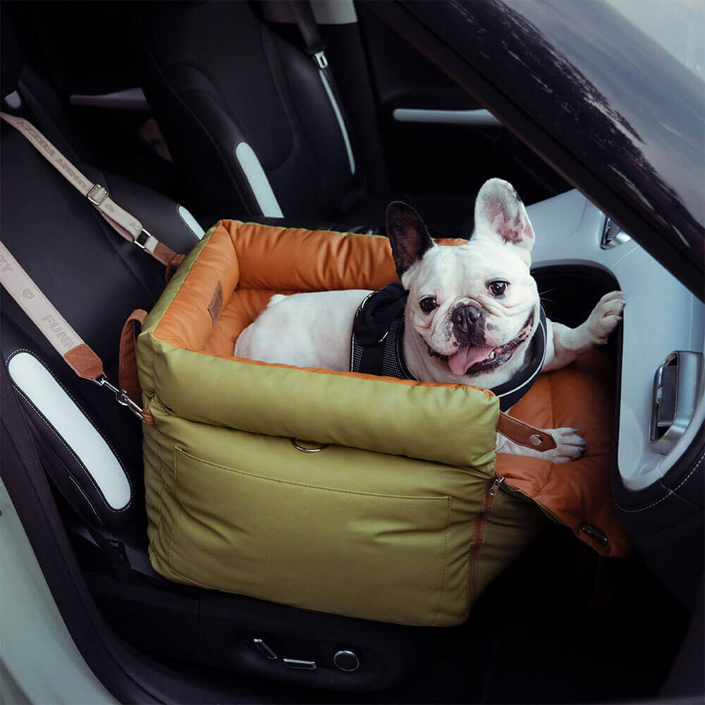 Deluxe-Autositzerhöhung für Hunde aus Kunstleder – Urban Voyager