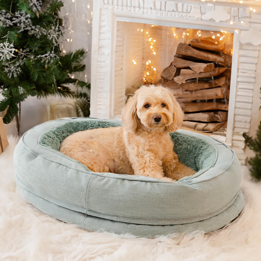 Flauschiges orthopädisches Hundebett Donut